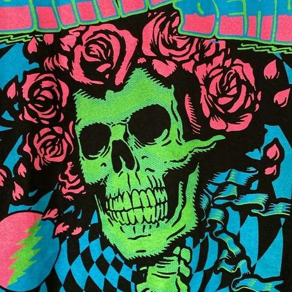 Grateful Dead Bertha Winterland Ballroom Blacklight Licensed Band Merch Tee L - Picture 1 of 5